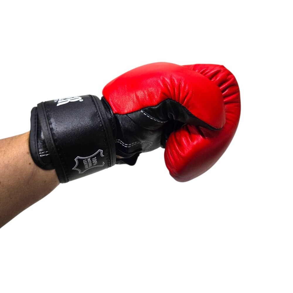 Боксерські рукавички BOXER NEW 12 оz шкіра червоні