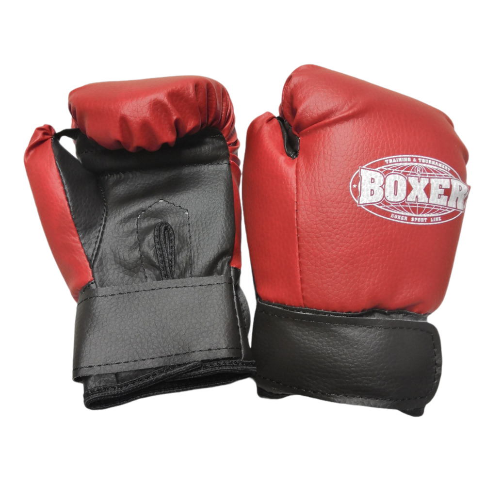 Боксерська груша та рукавички для дітей BOXER набір червоні