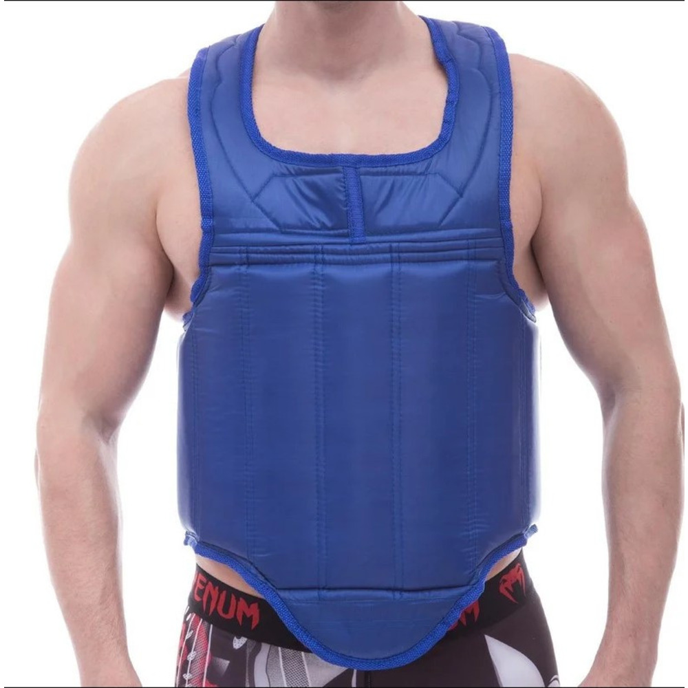 Захисний жилет для єдиноборств BOXER Еліт вінілшкіряний XL синій