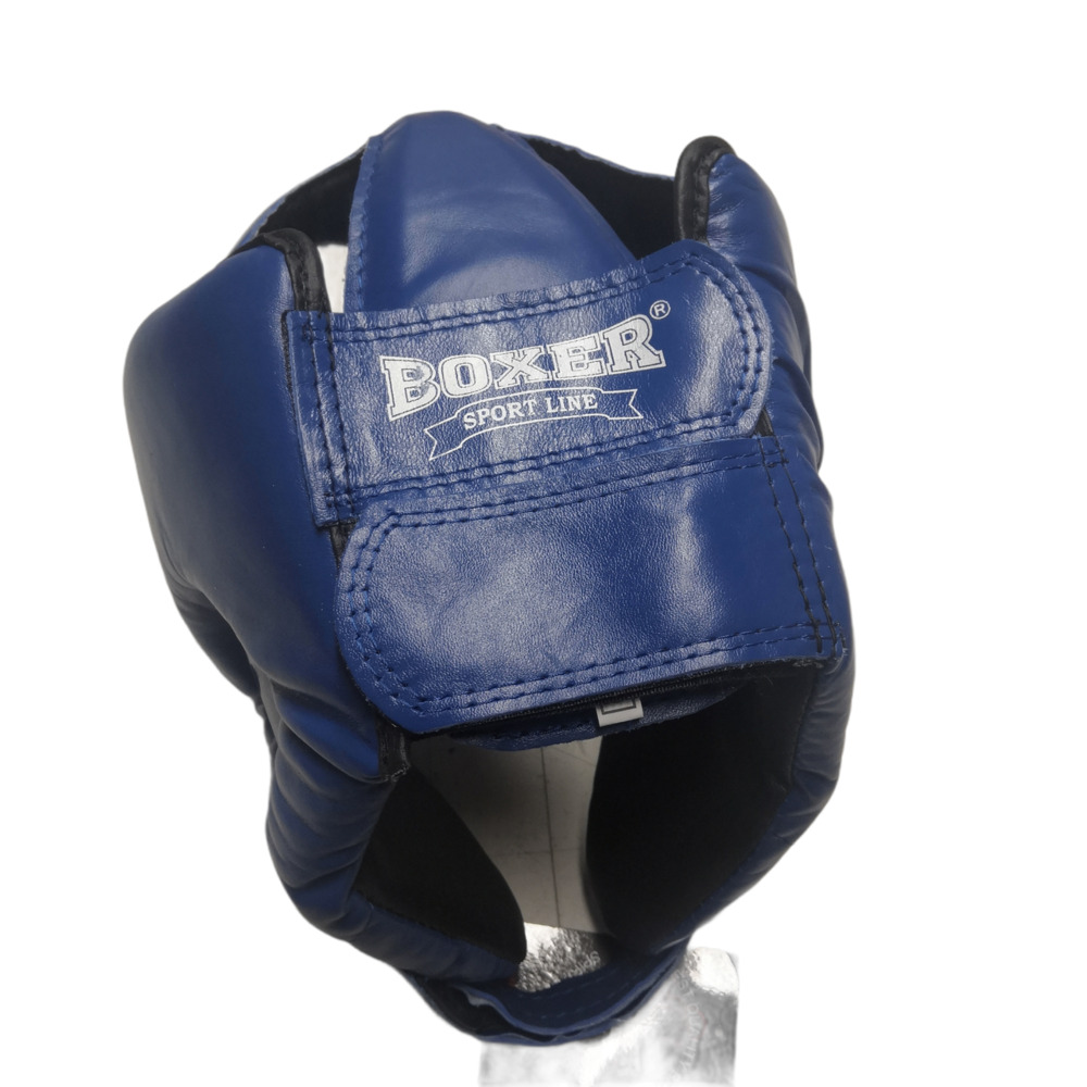 Шолом карате BOXER Еліт M шкірвініл синій