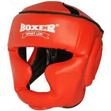 Шолом тренувальний карате BOXER Еліт L шкірвініл червоний
