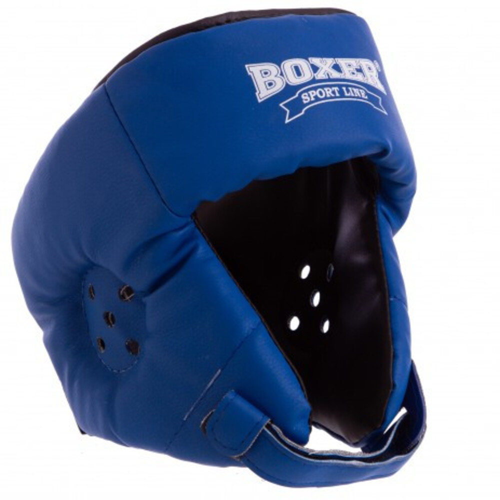 Шолом боксерський BOXER М шкірвініл синій
