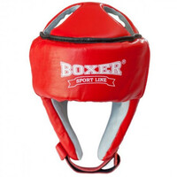 Шолом карате BOXER L шкіра червоний