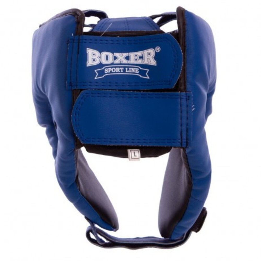Шлем боксерский BOXER Элит M кожвинил синий