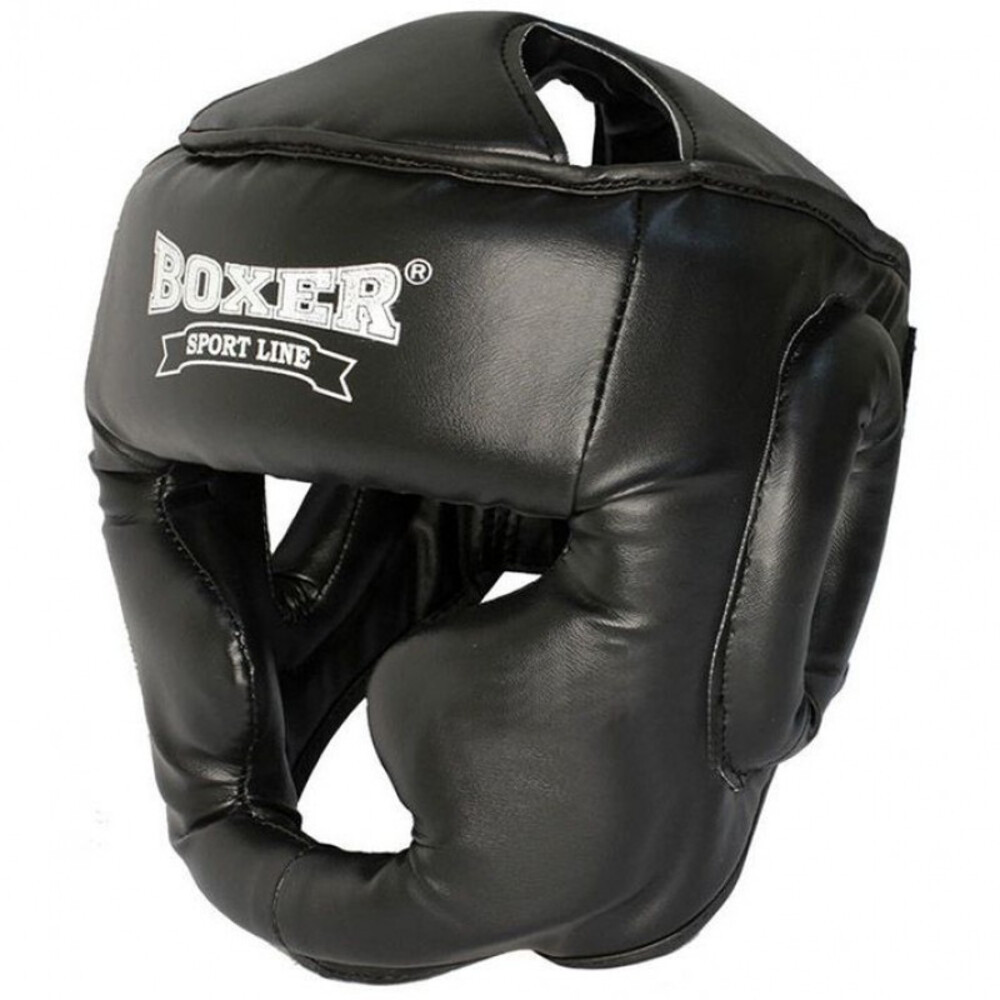 Шолом тренувальний карате BOXER Еліт M шкірвініл чорний