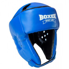 Шолом карате BOXER L шкіра синій