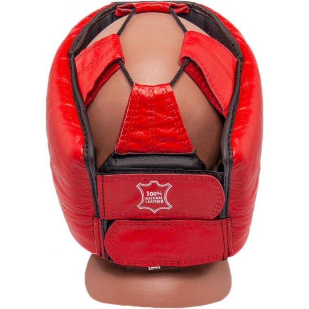 Шолом боксерський BOXER L шкіра червоний