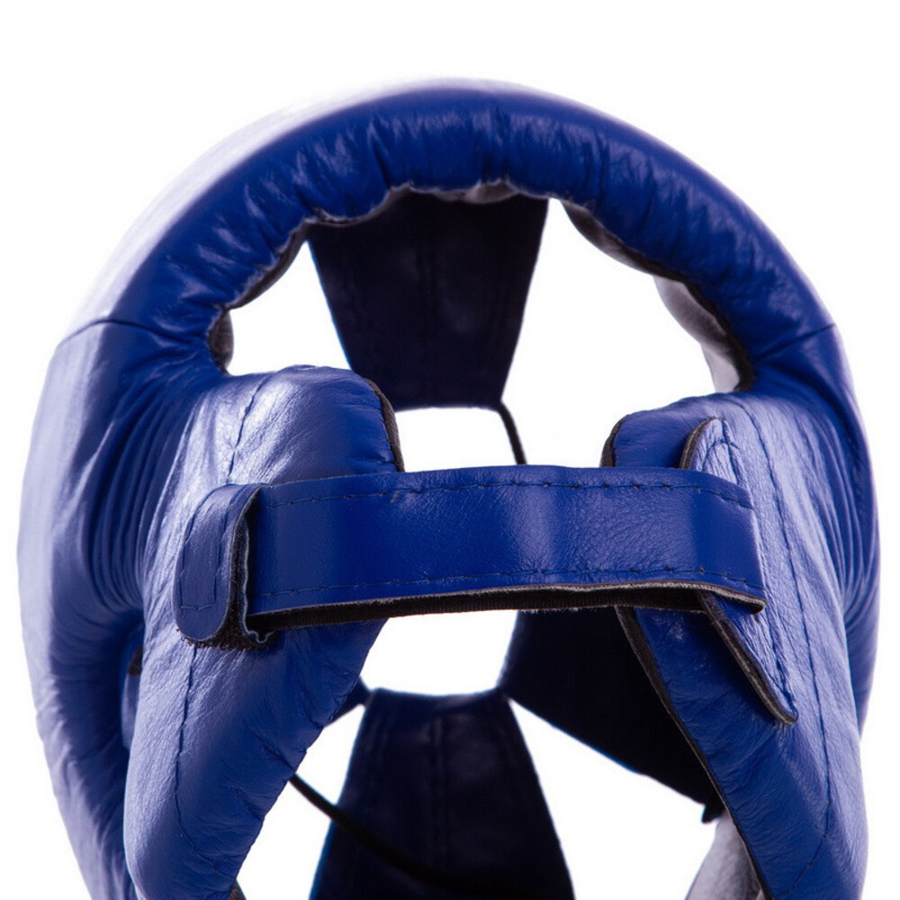 Шолом боксерський BOXER М шкіра синій