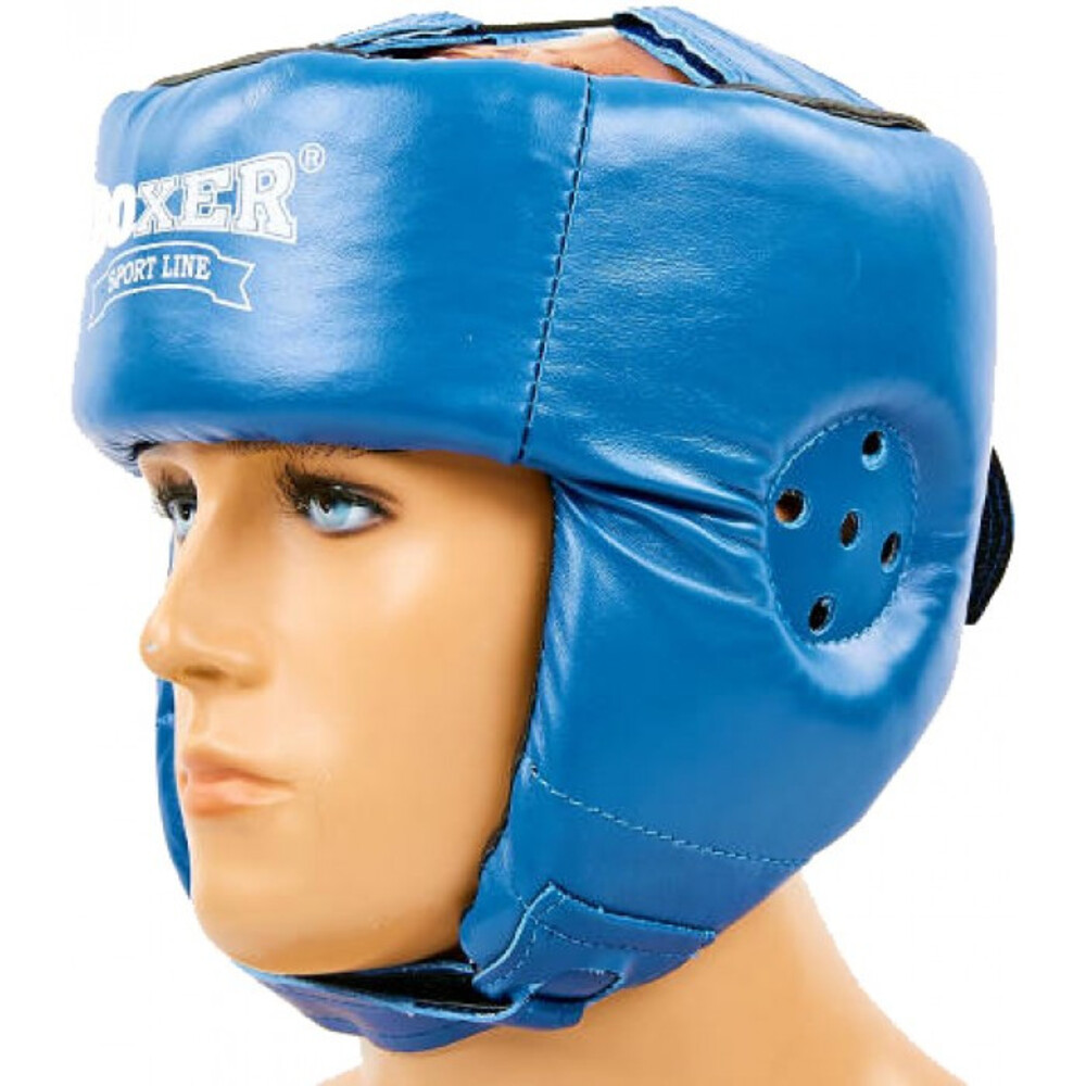Шолом боксерський BOXER М шкіра чорний