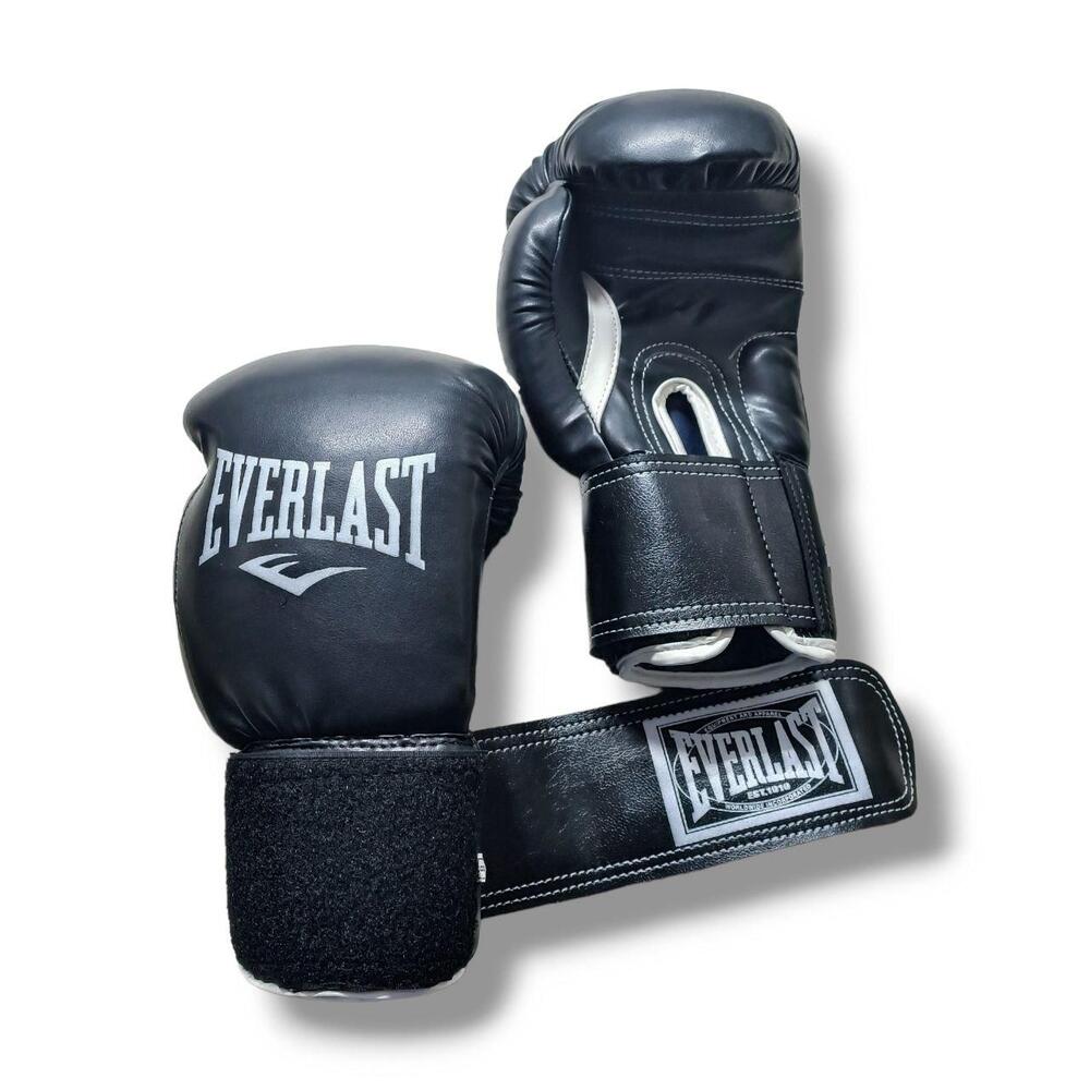 Боксерские перчатки EVERLAST 10 oz комбинированные черные