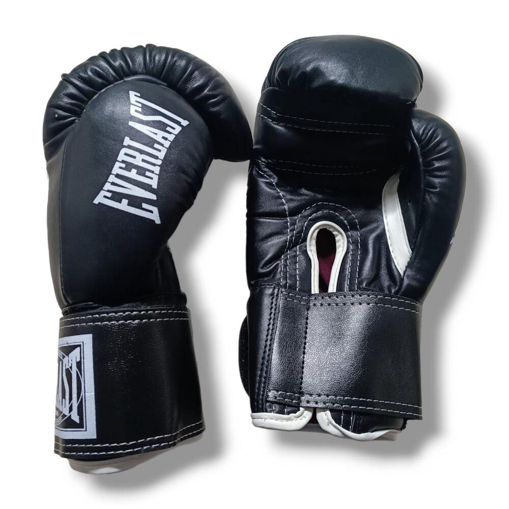 Боксерські рукавички EVERLAST 10 oz шкіра чорні
