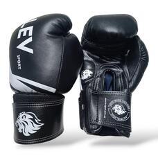 Боксерські рукавички LEV SPORT 10 oz комбіновані чорні