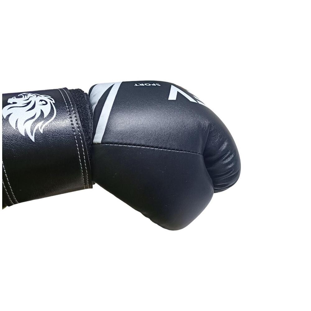 Боксерські рукавички LEV SPORT 10 oz комбіновані чорні