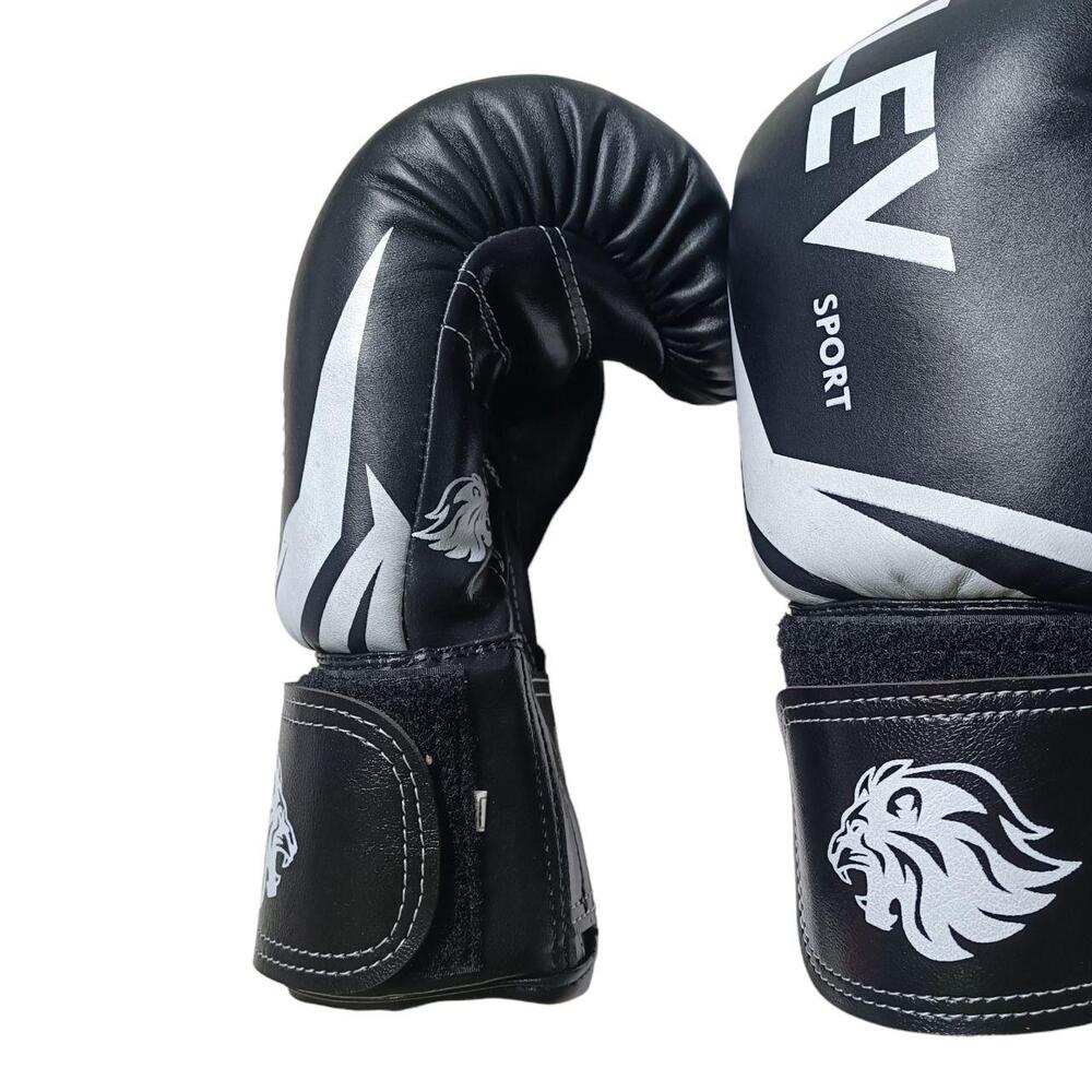 Боксерські рукавички LEV SPORT 10 oz комбіновані чорні