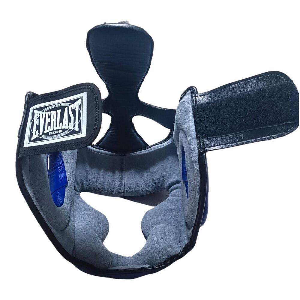 Шолом-маска тренувальна карате EVERLAST XL шкіра синій