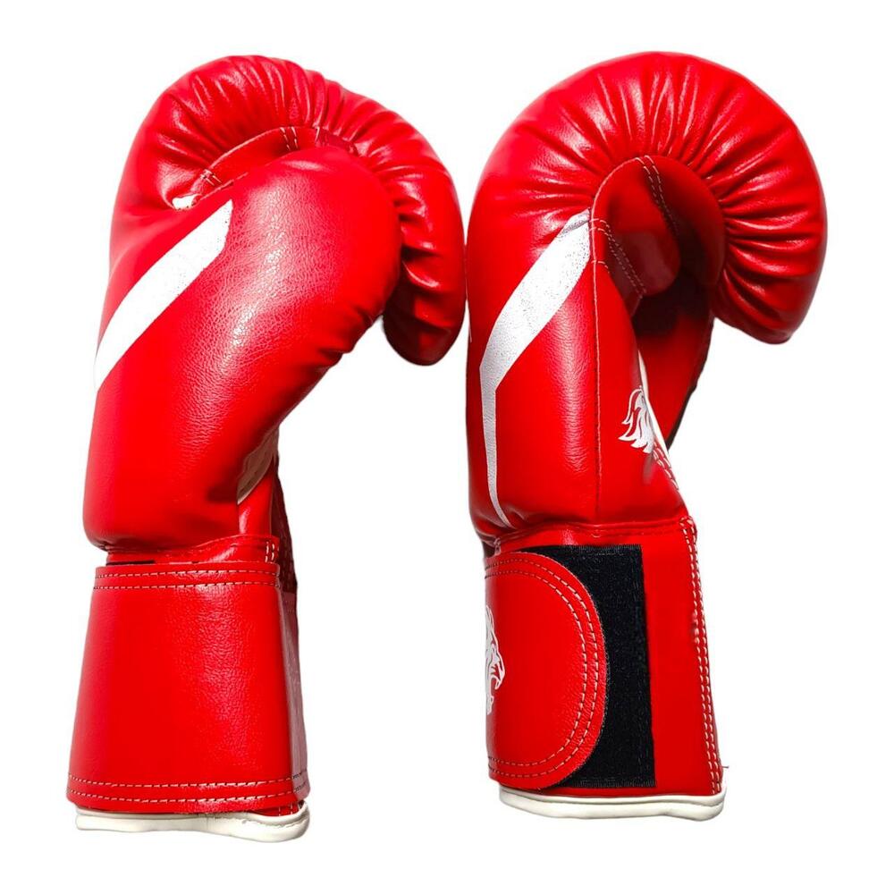 Боксерські рукавички LEV SPORT 10 oz шкірзам, манжета 8 см червоні