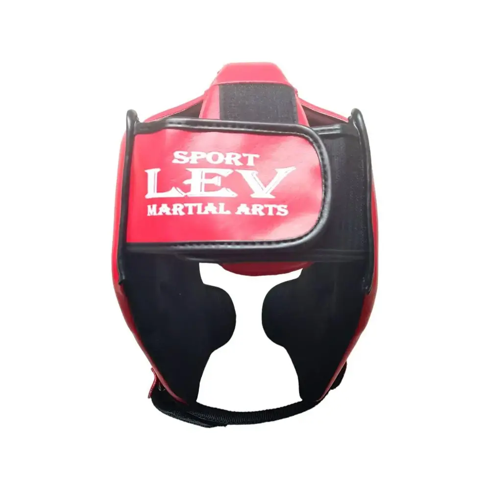 Шолом LEV SPORT Кик-бокс L шкірзам червоний