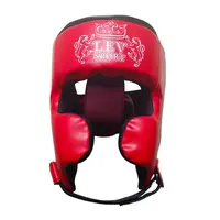 Шлем LEV SPORT Кик-бокс L кожзам красный