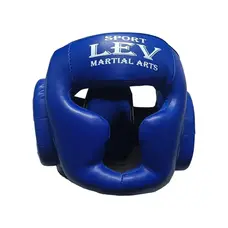 Шолом-маска тренувальна карате LEV SPORT Профи XL стрейч синій