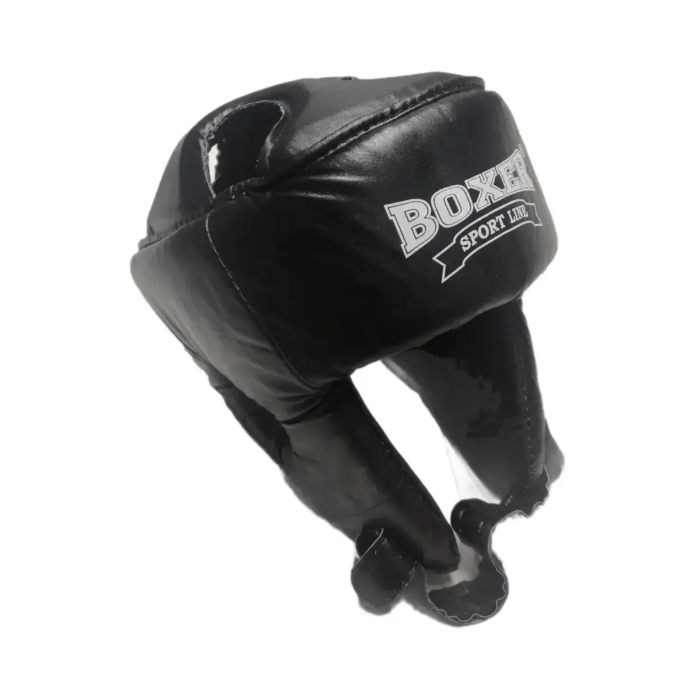 Шолом боксерський BOXER Еліт M шкіра чорний