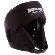 Шолом боксерський BOXER Еліт M шкіра чорний