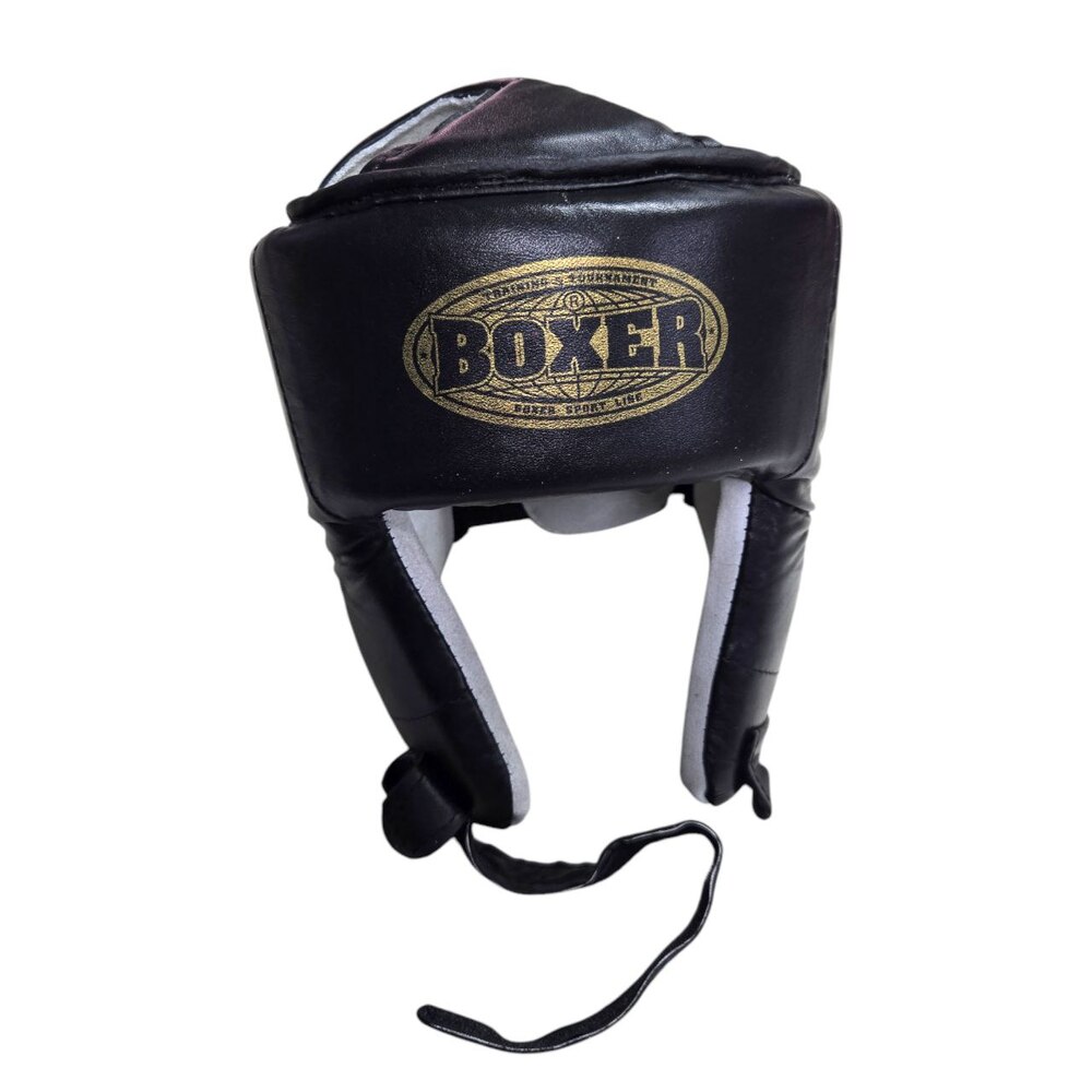 Шолом карате BOXER Еліт M шкіра чорний