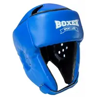 Шолом карате BOXER Еліт M шкіра синій