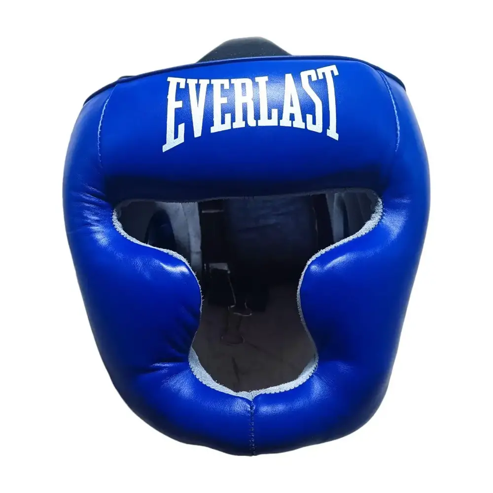 Шолом-маска тренувальна карате EVERLAST S шкіра синій