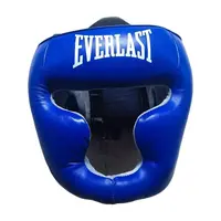 Шлем-маска тренировочная каратэ EVERLAST S кожа синий