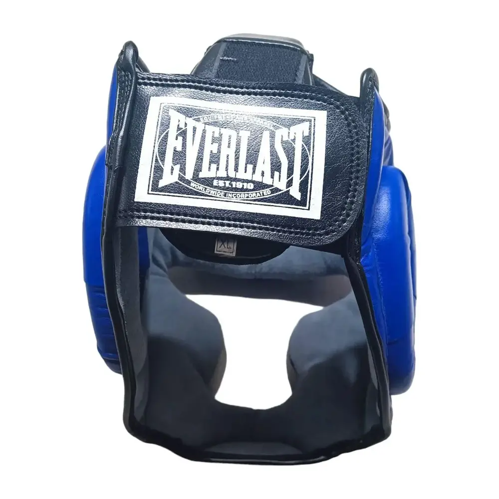 Шолом-маска тренувальна карате EVERLAST S шкіра синій