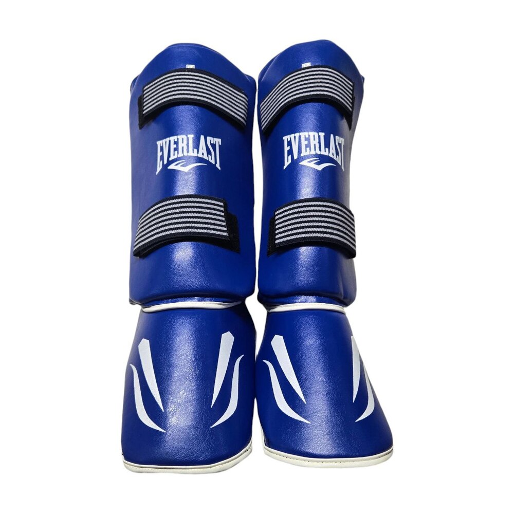 Захист гомілки та стопи EVERLAST шкірвініл XL синій