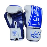 Боксерські рукавички LEV SPORT Еліт 10 oz стрейч біло-сині