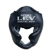 Шолом-маска тренувальна карате LEV SPORT XL шкіра чорний