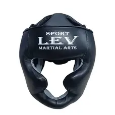 Шолом-маска тренувальна карате LEV SPORT XL шкіра чорний