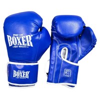 Боксерські рукавички BOXER NEW 10 оz вінілшкіряні ШИРОКИЙ МАНЖЕТ сині