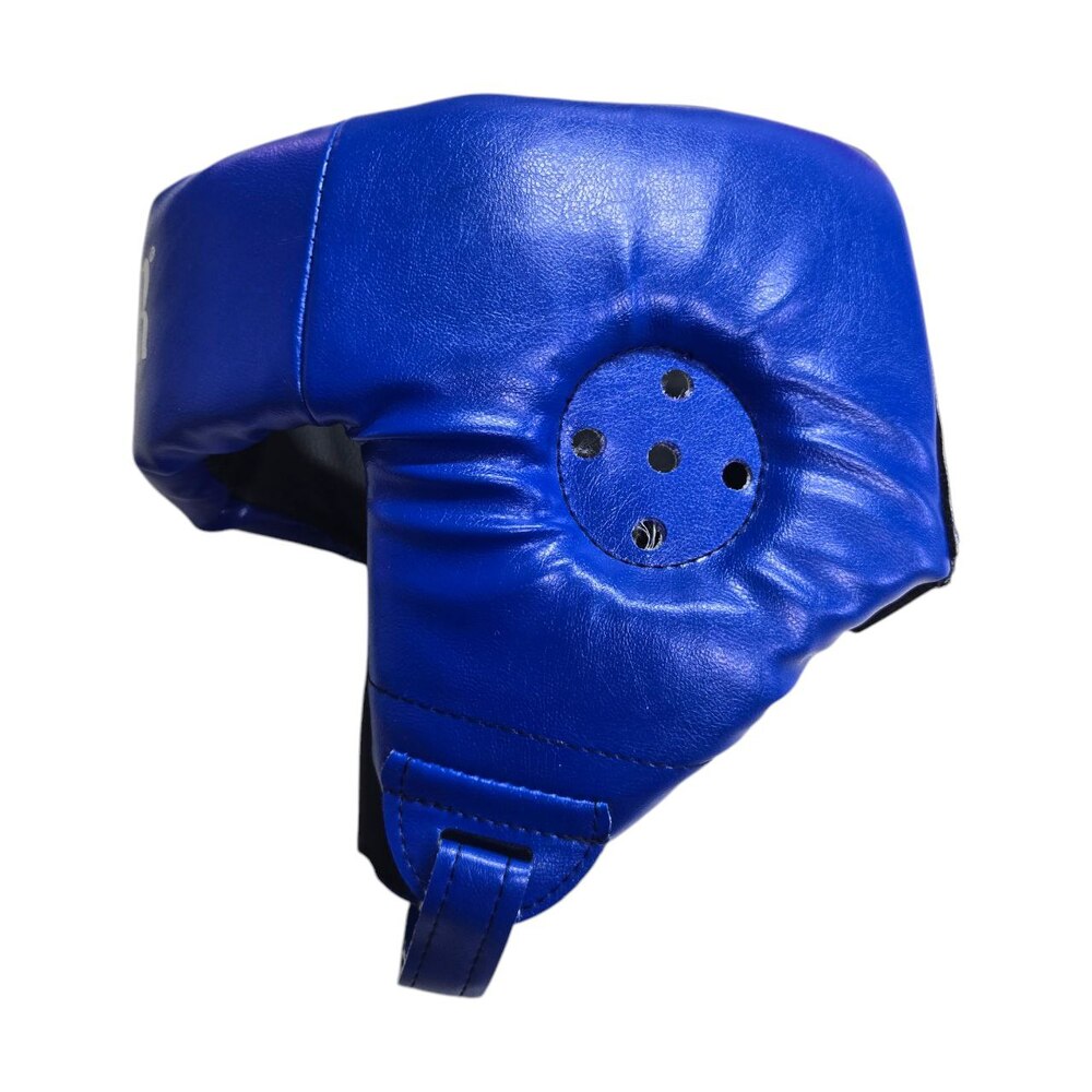 Шлем тренировочный с открытой макушкой BOXER NEW L кожвинил синий