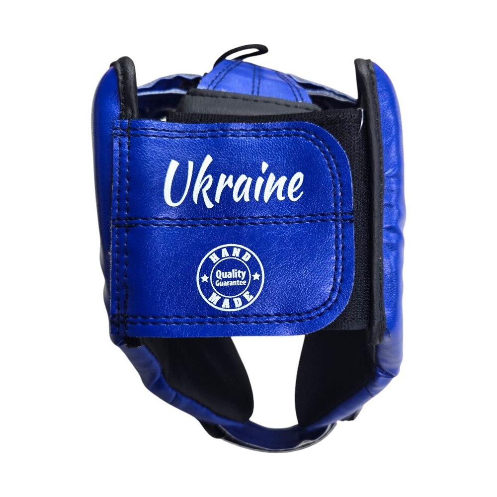 Шлем тренировочный с открытой макушкой BOXER NEW L кожвинил синий