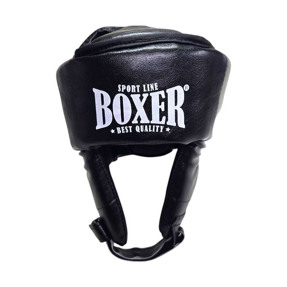 Шолом карате з посиленою маківкою BOXER NEW L вінілшкіряний чорний