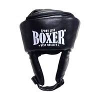 Шлем каратэ с усиленной макушкой BOXER NEW L кожвинил черный