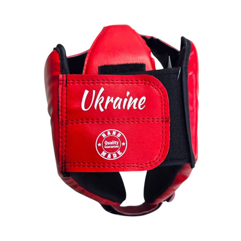 Шолом карате з посиленою маківкою BOXER NEW M вінілшкіряний червоний