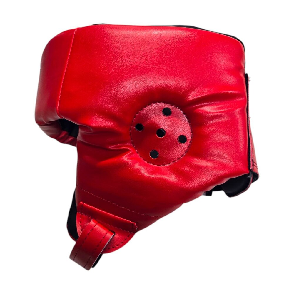 Шолом карате з посиленою маківкою BOXER NEW M вінілшкіряний червоний