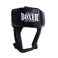 Шлем тренировочный с открытой макушкой BOXER NEW L кожвинил черный