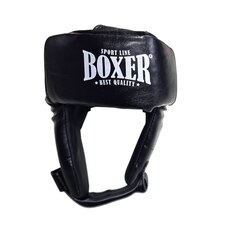 Шолом боксерський з відкритою маківкою BOXER NEW L вінілшкіряний чорний