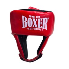 Шолом боксерський з відкритою маківкою BOXER NEW L вінілшкіряний червоний