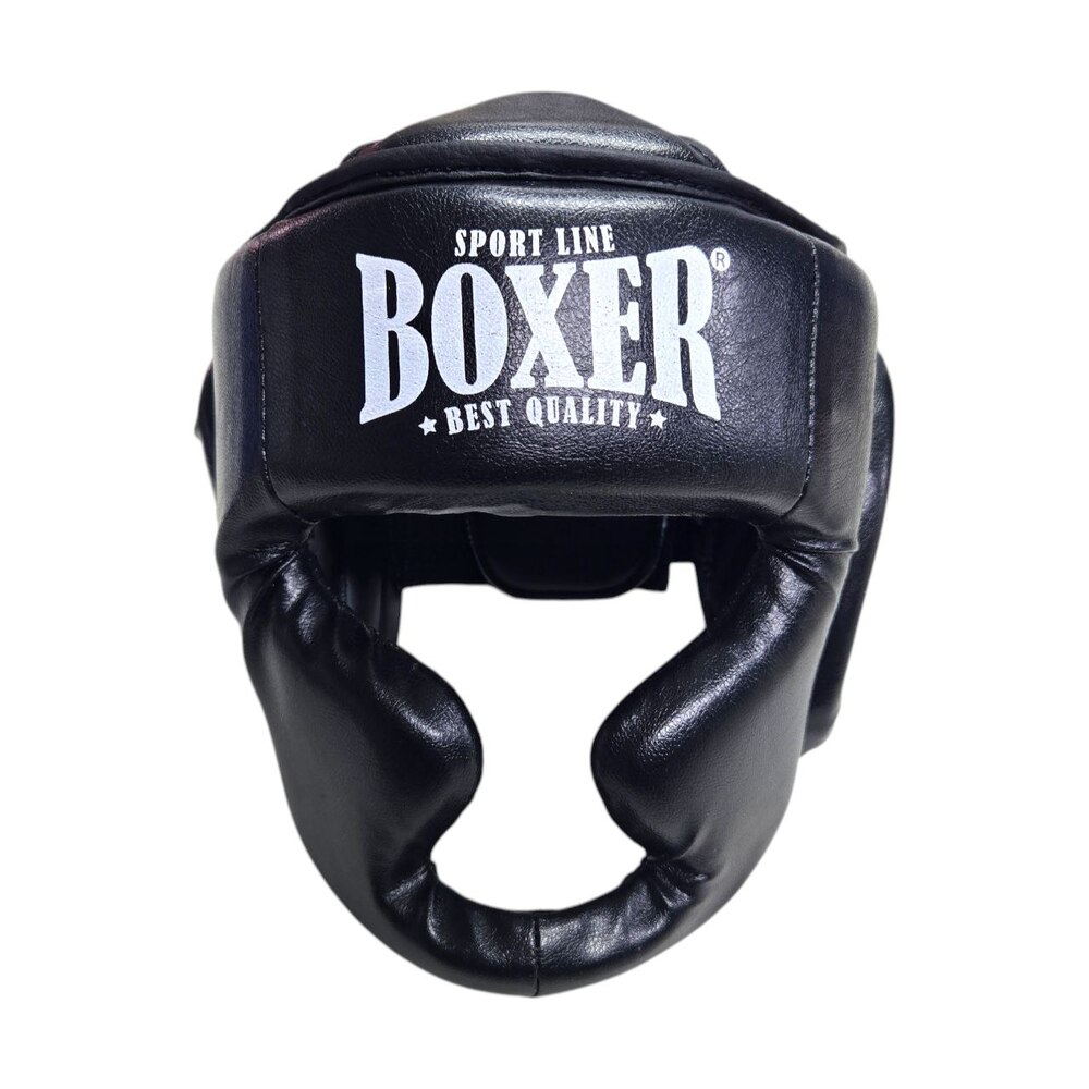 Шолом тренувальний з повним захистом BOXER NEW L вінілшкіряний чорний