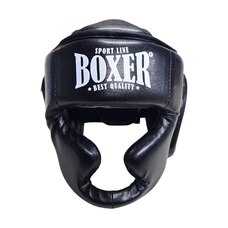 Шолом тренувальний з повним захистом BOXER NEW L вінілшкіряний чорний