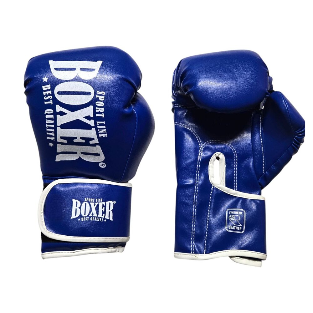 Боксерські рукавички BOXER NEW 10 оz вінілшкіряні сині