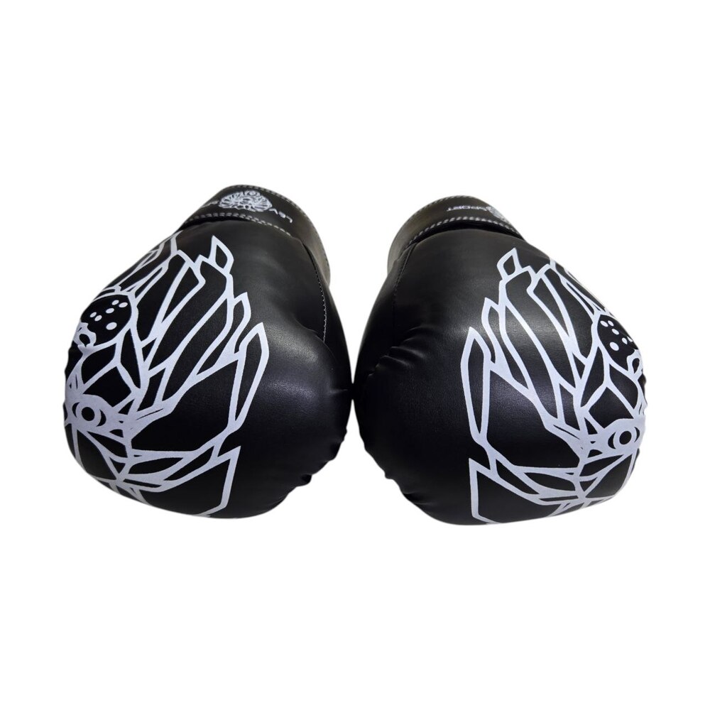 Боксерські рукавички LEV SPORT ТОП 10 oz шкіра чорні