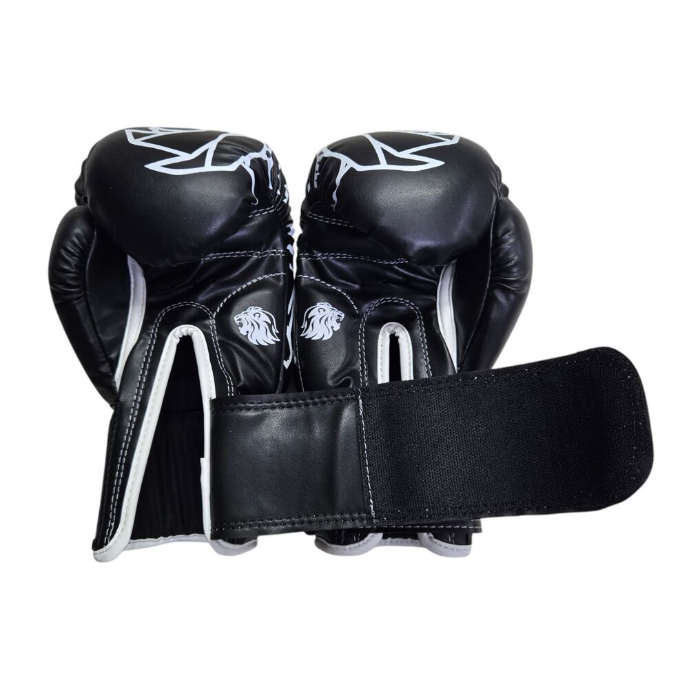 Боксерські рукавички LEV SPORT ТОП 10 oz шкіра чорні