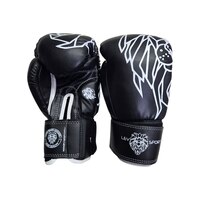 Боксерські рукавички LEV SPORT ТОП 10 oz шкіра чорні